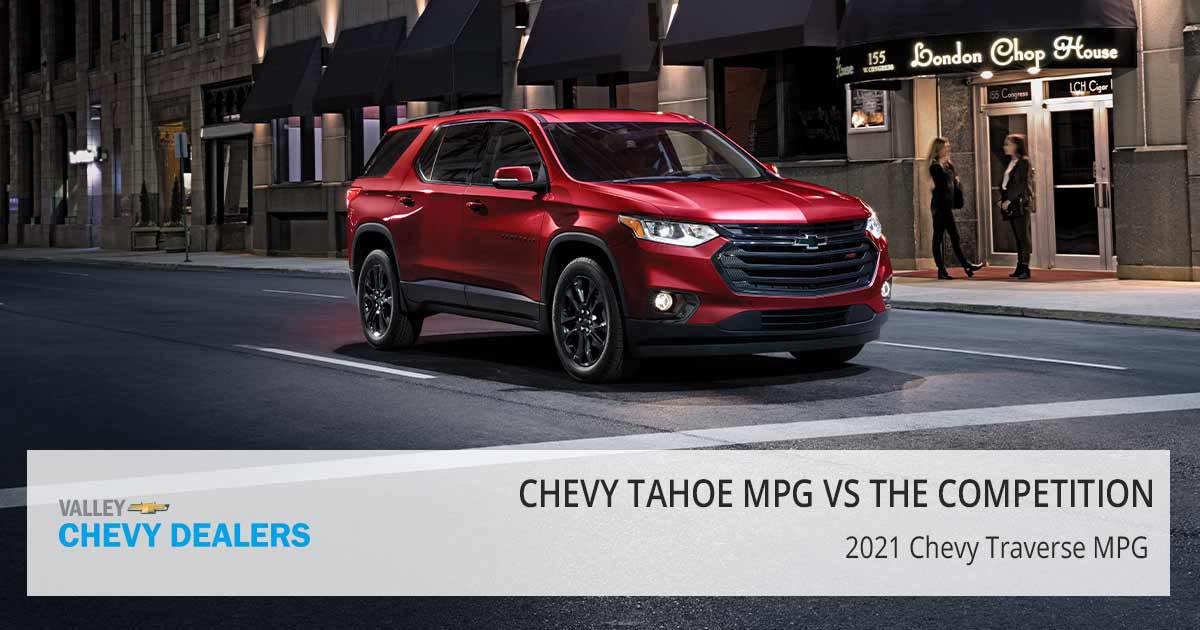 2021 Chevy Traverse mpg red