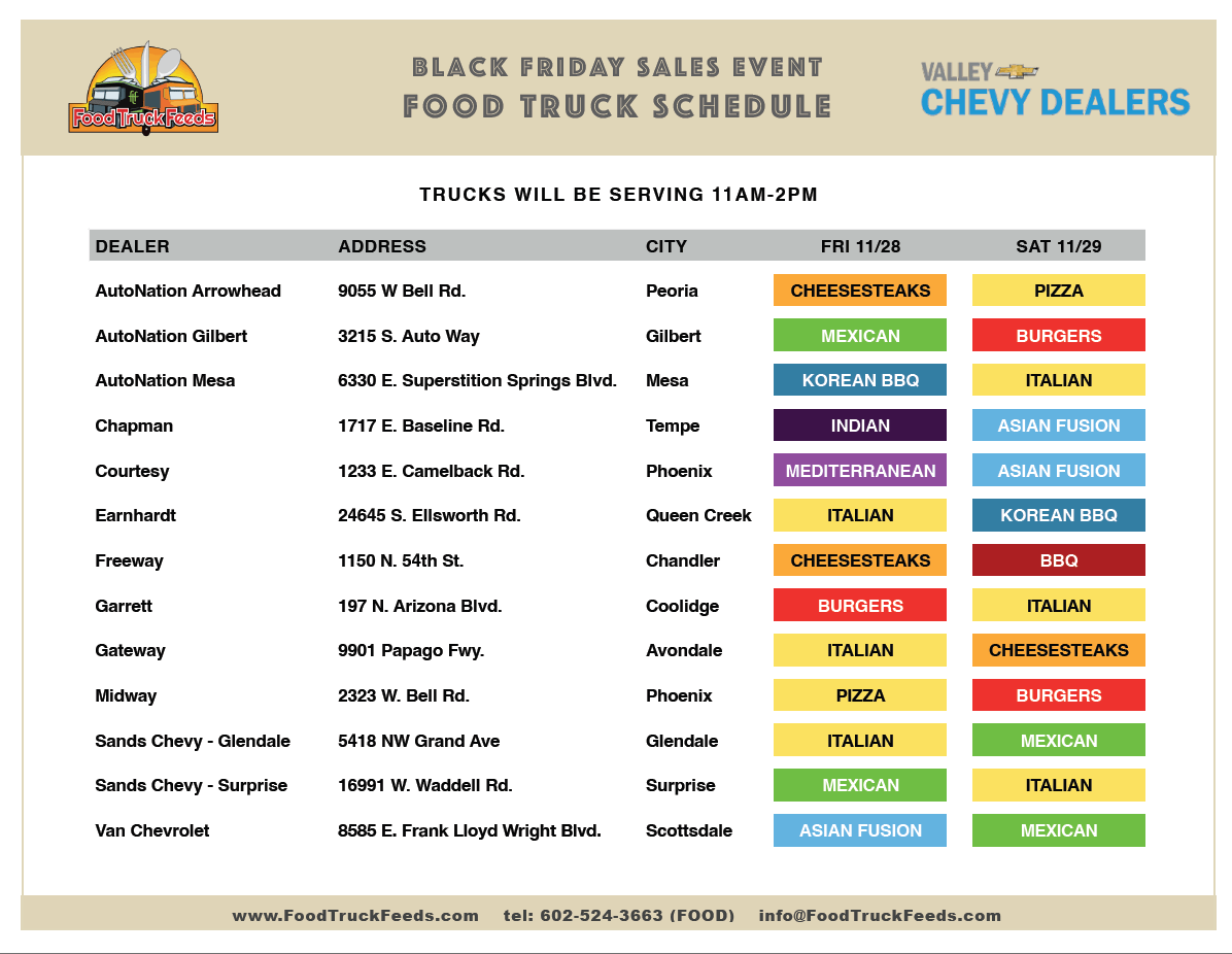VCD Truck Schedule 2025 Thumbnail