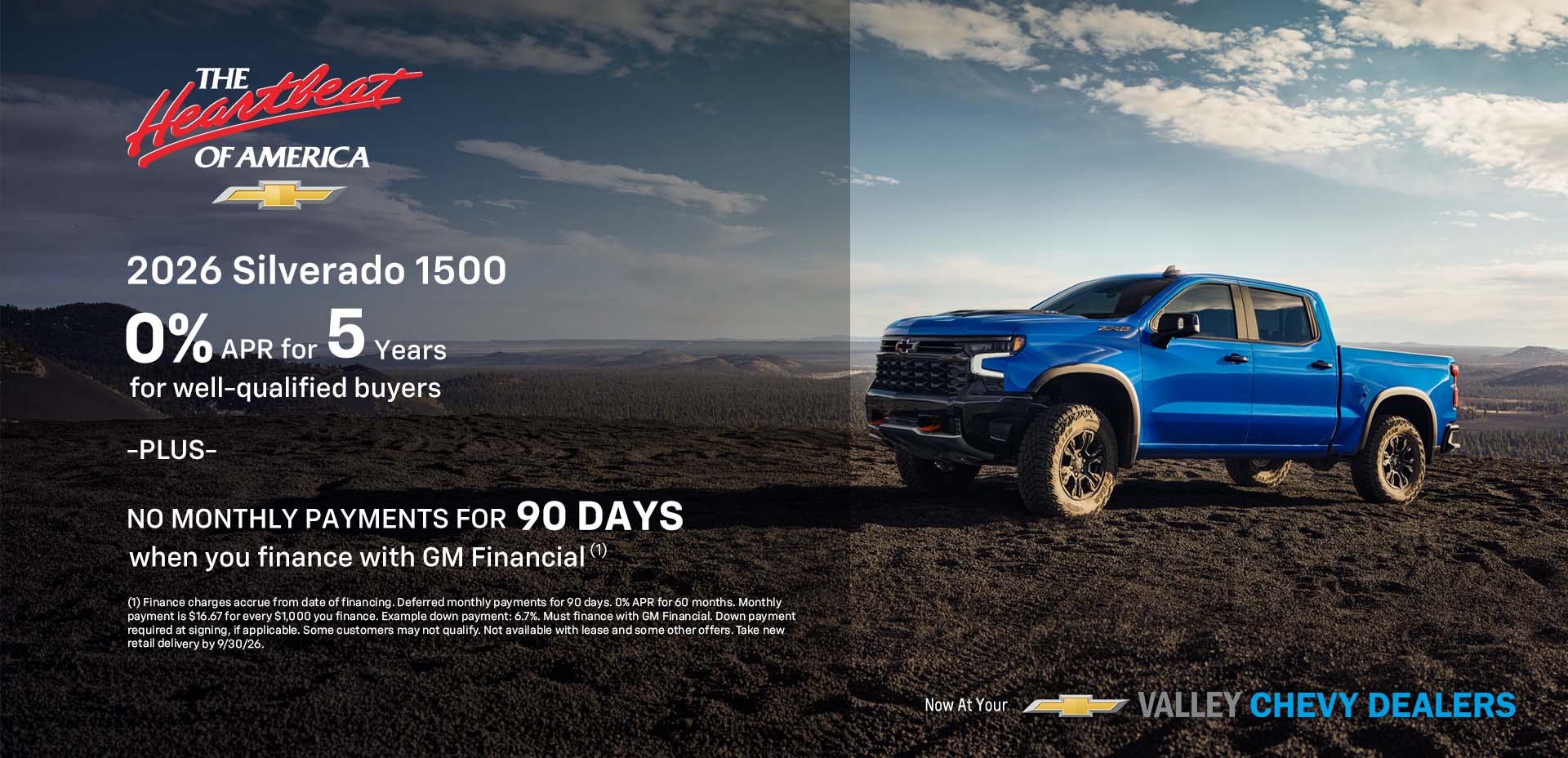 2026 Silverado 1500 THE HEARTBEAT OF AMERICA SEPT Slide