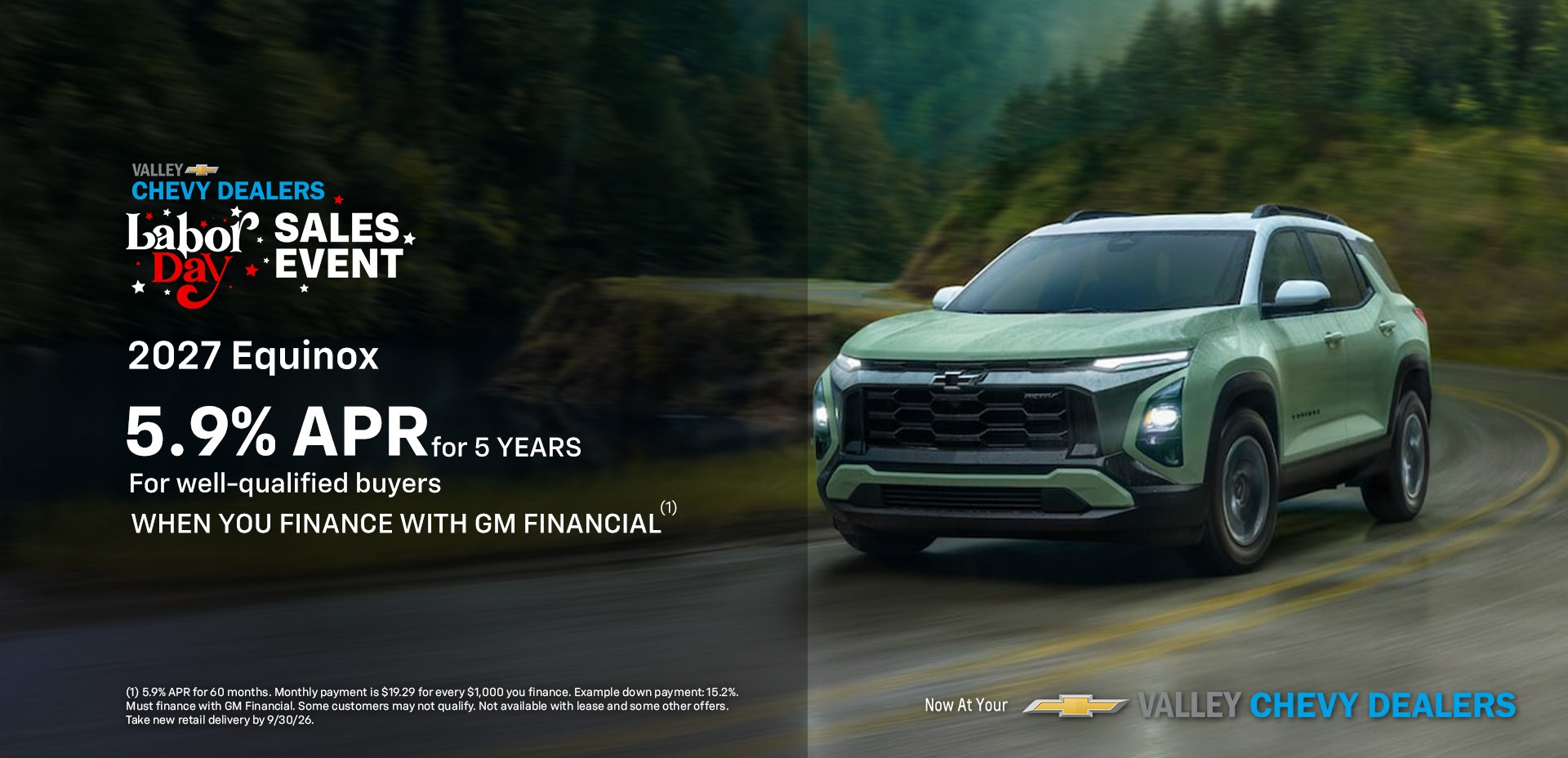 2027 Equinox 5.9% APR FOR 5 YEARS Labor Day Slide